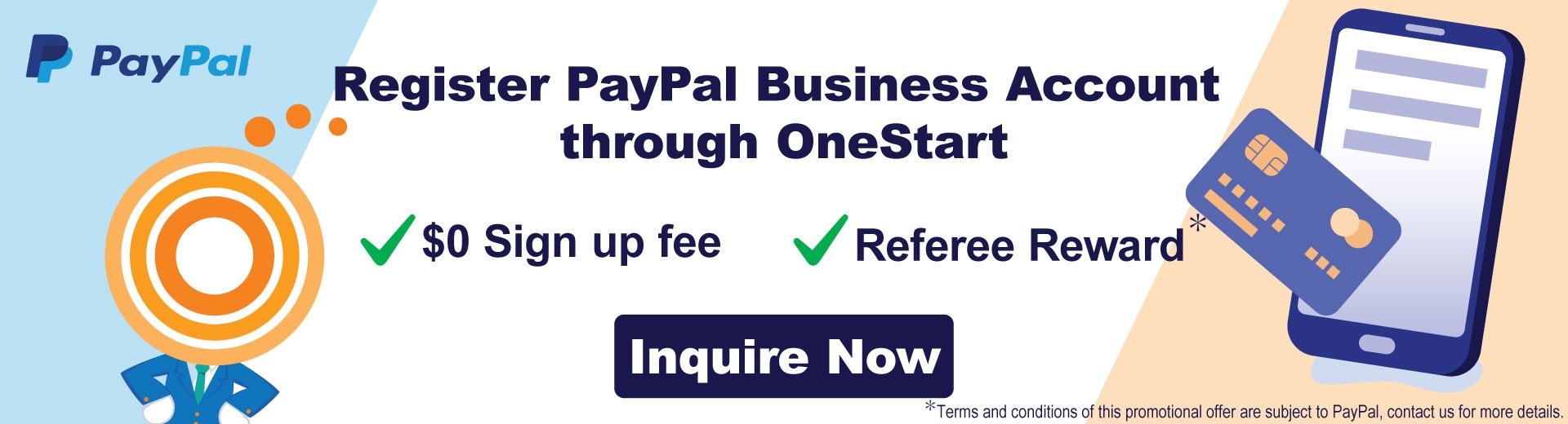 OneStart x PayPal Referral Program HK$300 reward